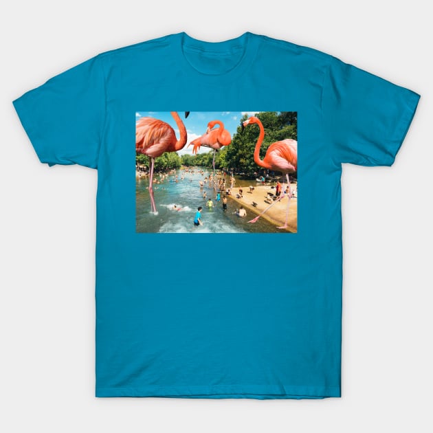 Flamingo shore T-Shirt by MsGonzalez